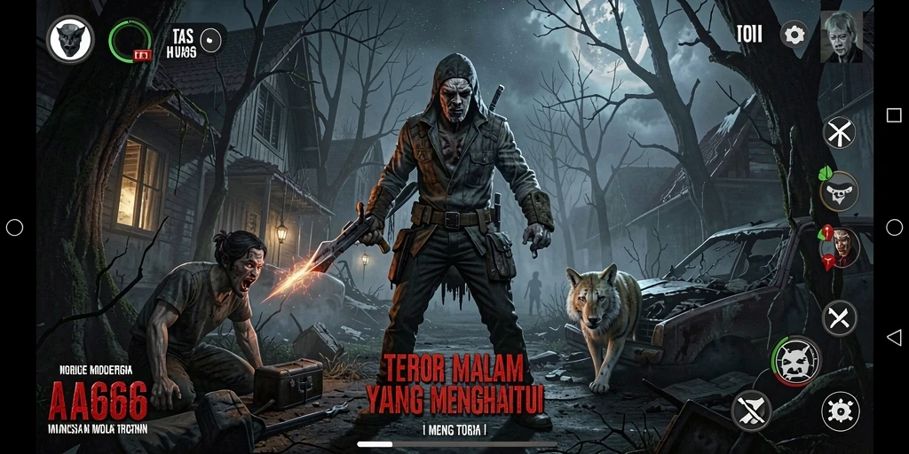 Gameplay menyeramkan di dunia gelap penuh misteri.