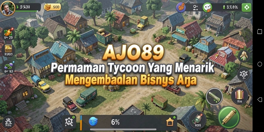 Tampilan gameplay AJO89 yang menarik saat membangun bisnis Tycoon.