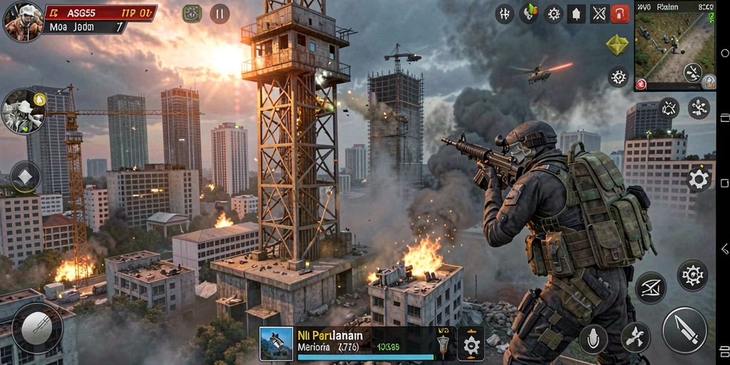 Gameplay ASG55 menampilkan pertahanan menara yang strategis dan mendebarkan.