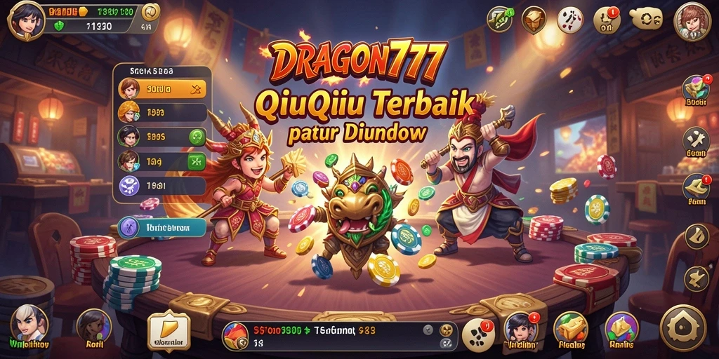 Tampilan gameplay QiuQiu yang mengasyikkan di DRAGON777.