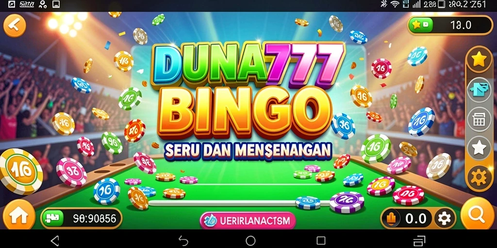 Tampilan gameplay Bingo yang seru dan mendebarkan di DUNIA777.
