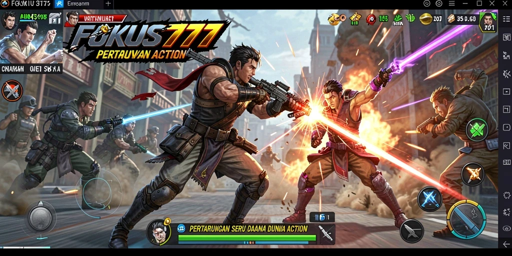 Screenshot gameplay FOKUS777 menunjukkan aksi seru dan mendebarkan.
