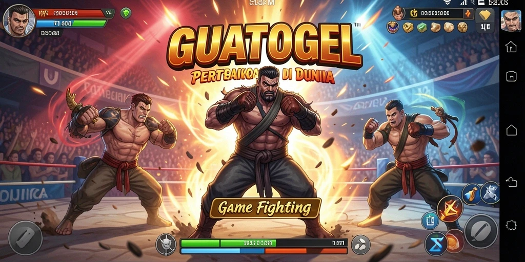 Tangkapan layar gameplay GUATOGEL menampilkan aksi pertempuran yang mendebarkan.
