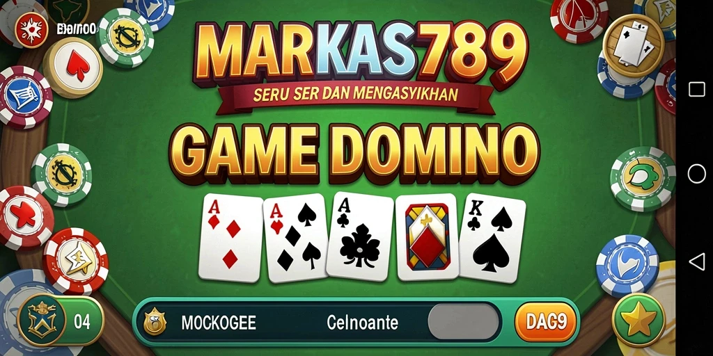 Tampilan menarik dari gameplay domino di MARKAS789.