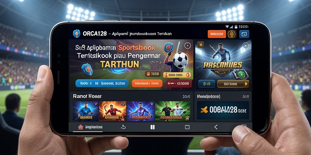 Screenshot ORCA128 menampilkan antarmuka taruhan olahraga yang menarik.
