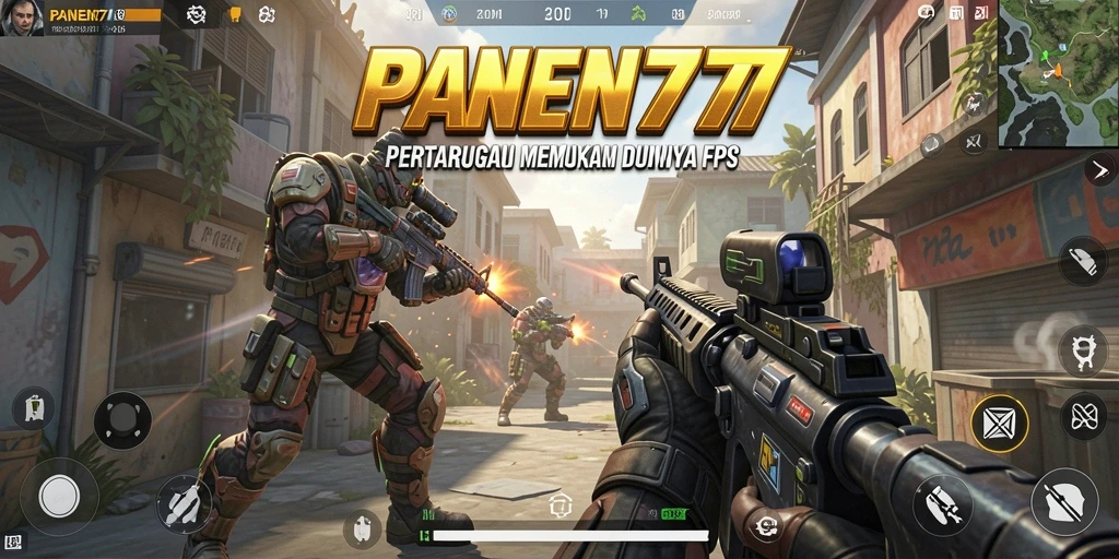 Screenshot PANEN77 menampilkan aksi seru dalam pertempuran FPS.