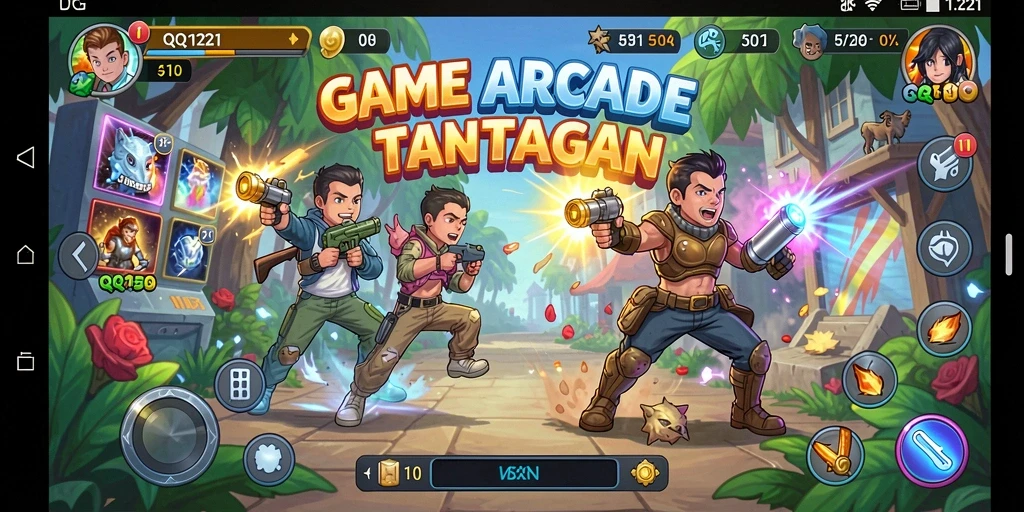 Screenshot menampilkan aksi gameplay seru dalam game Arcade.