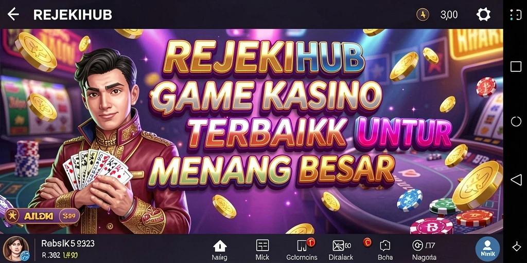 Tampilan gameplay REJEKIHUB yang mendebarkan dan mengasyikkan.