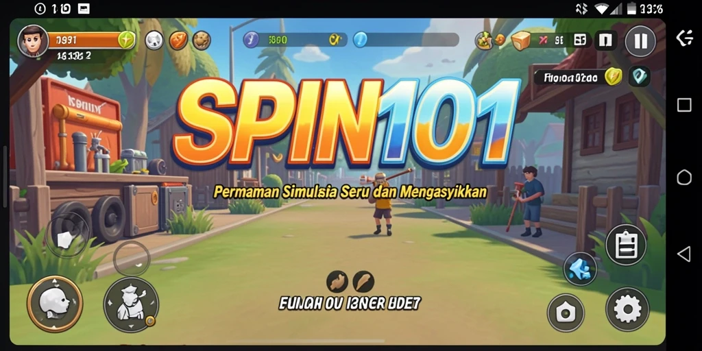 Tampilan gameplay SPIN101 yang menarik dan interaktif.