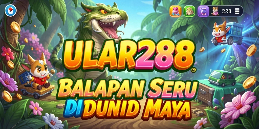 Screenshot ULAR288 menampilkan aksi balapan yang intens dan menegangkan.