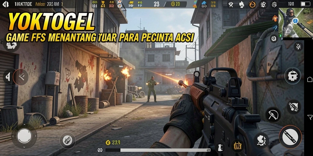 Tampilan gameplay YOKTOGEL yang mendebarkan dengan aksi tembak-menembak intens.